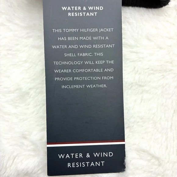Tommy Hilfiger Men's Black Bomber Jacket, Water and Wind Resistant, Size M - Picture 14 of 14